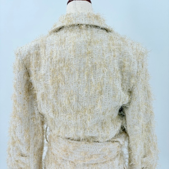 Buru Belted Blazer Gold Tinsel Tweed Extra Small / Small - Picture 6 of 10
